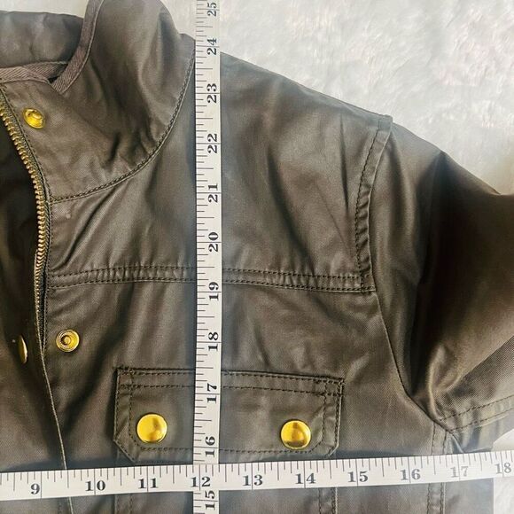 J. Crew Womens Army Green Full Zip Buttoned Cotton Military Jacket Size XS - Picture 6 of 7